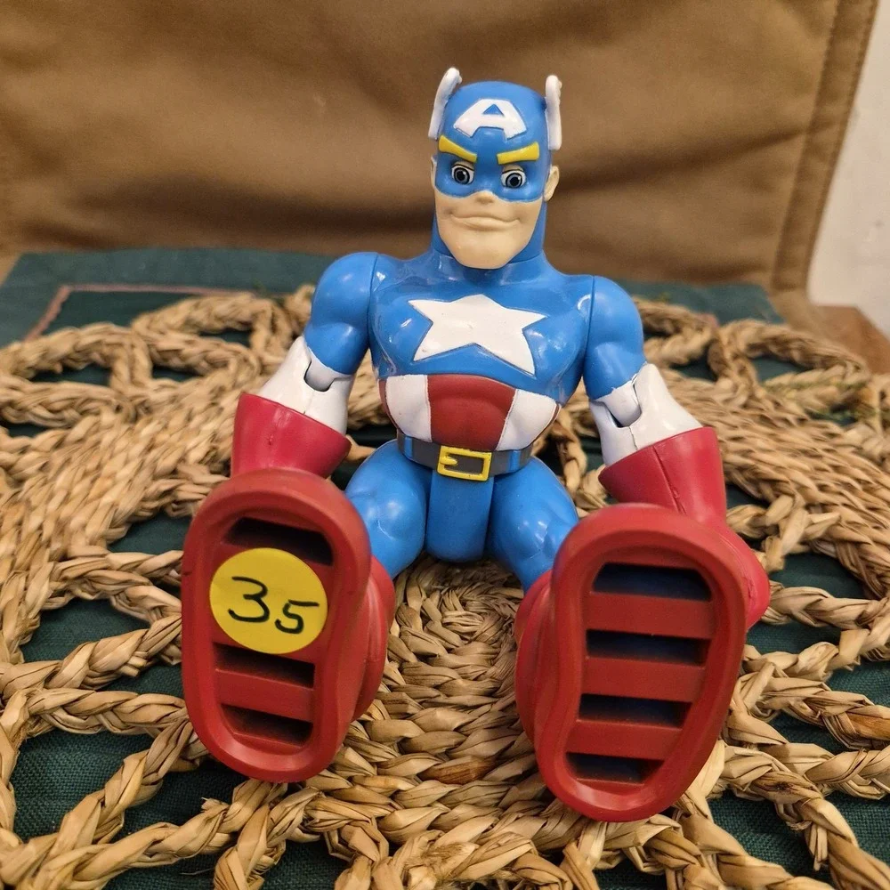 ✅Marvel Spider-Man and Friends Captain America 6 Inch Action Figure#️⃣35